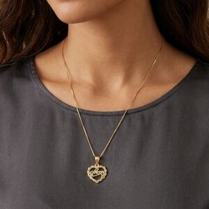 14k Gold Necklace 16” Chain w/Michael Anthony Mom 14K Pendant 2.4 Grams Total